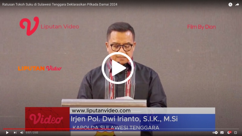 Ratusan Tokoh Suku di Sulawesi Tenggara Deklarasikan Pilkada Damai 2024