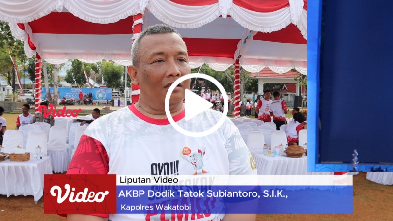 Pilkada Damai 2024, Polri dan TNI Gelar Olahraga Bersama Warga Wakatobi