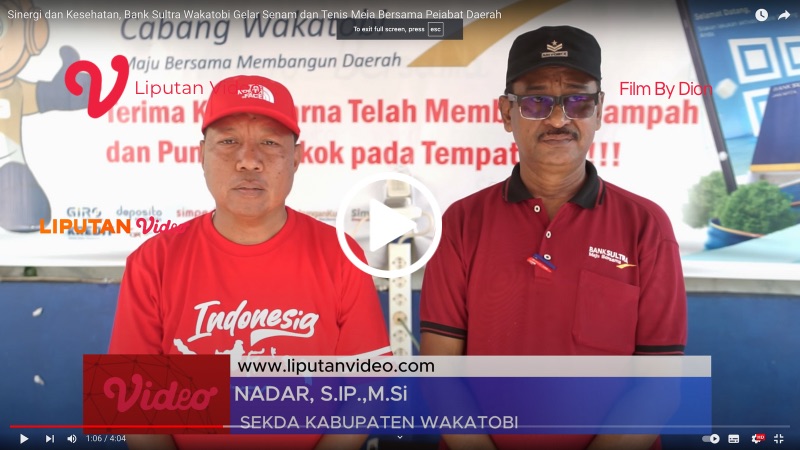 Sinergi dan Kesehatan, Bank Sultra Wakatobi Gelar Senam dan Tenis Meja Bersama Pejabat Daerah