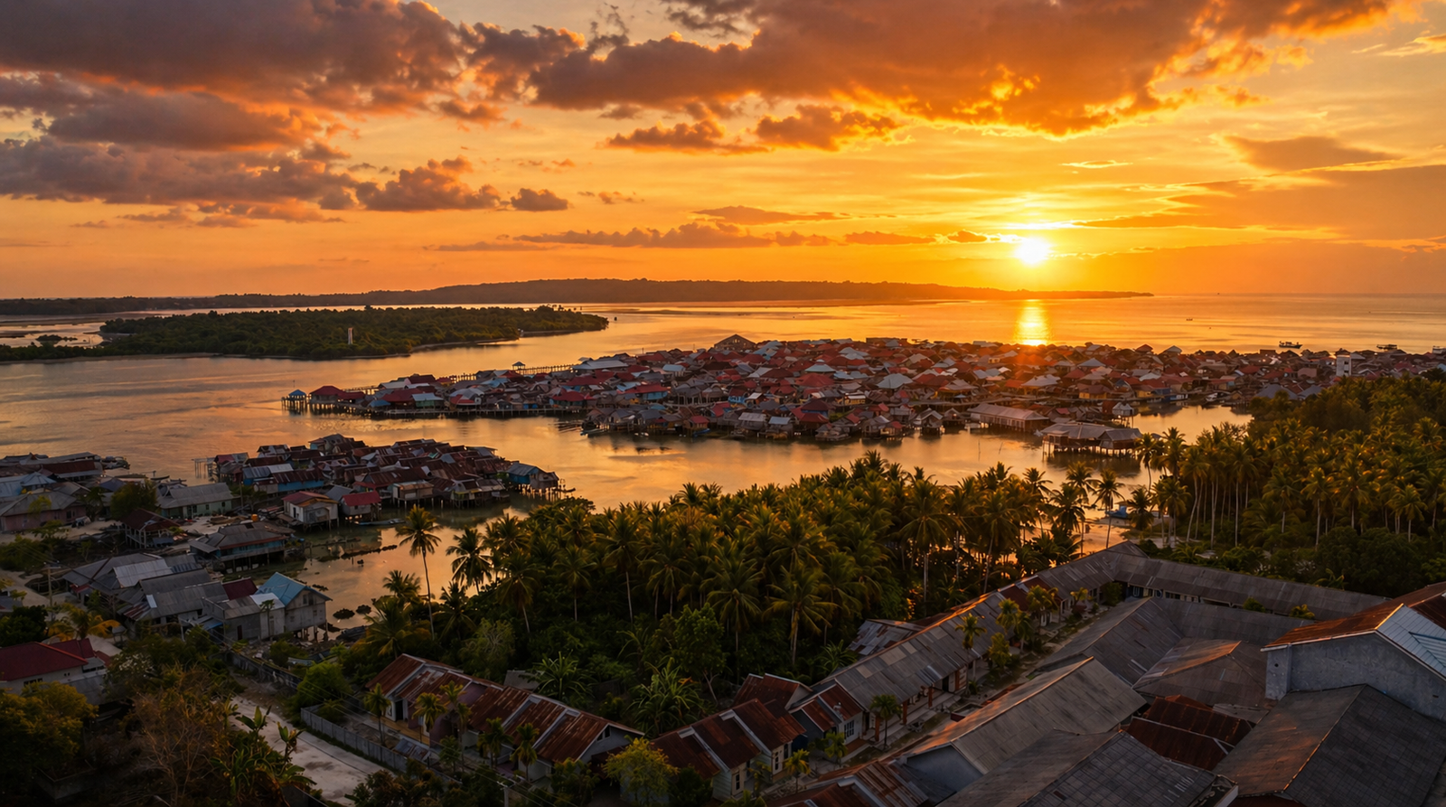 Senja Emas di Kampung Bajo Mola, Pesona Sunset yang Memukau di Wakatobi