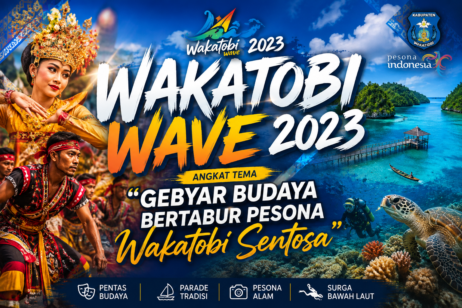 Wakatobi Wave 2023 Angkat Tema “Gebyar Budaya Bertabur Pesona Wakatobi Sentosa